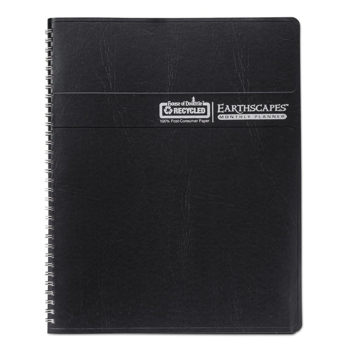 Earthscapes Recycled Ruled Monthly Planner, Landscapes Color Photos, 11 x 8.5, Black Cover, 14-Month: Dec 2025 to Jan 2027