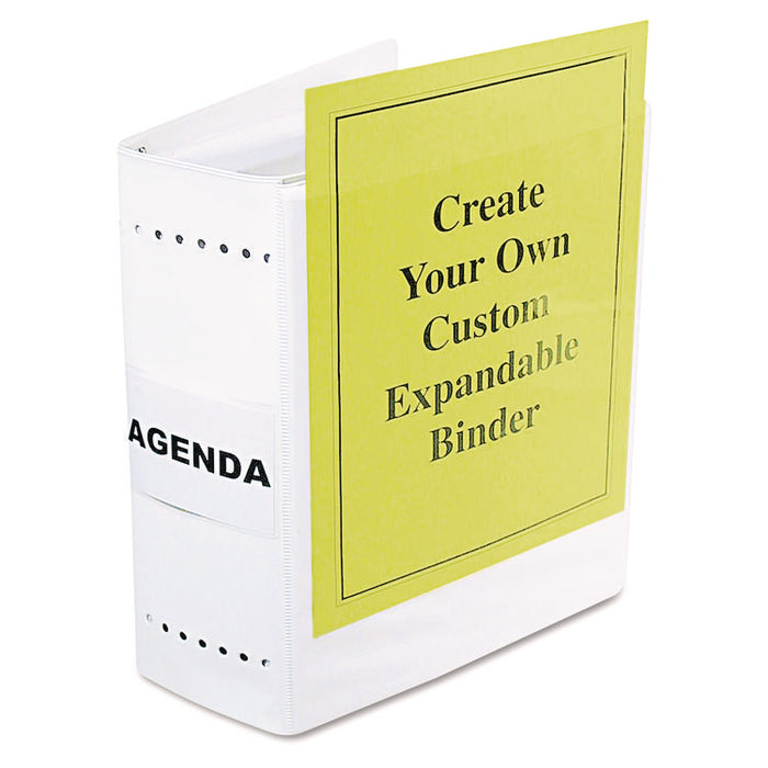 VariCap Expandable Binder, 2 Posts, 6" Capacity, 11 x 8.5, White