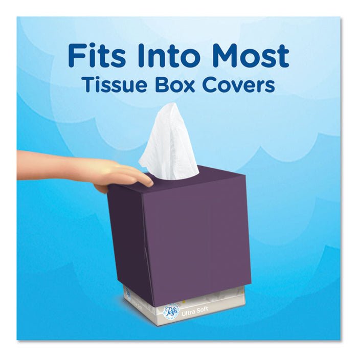 Ultra Soft Facial Tissue, 2-Ply, White, 56 Sheets/Box, 4 Boxes/Pack