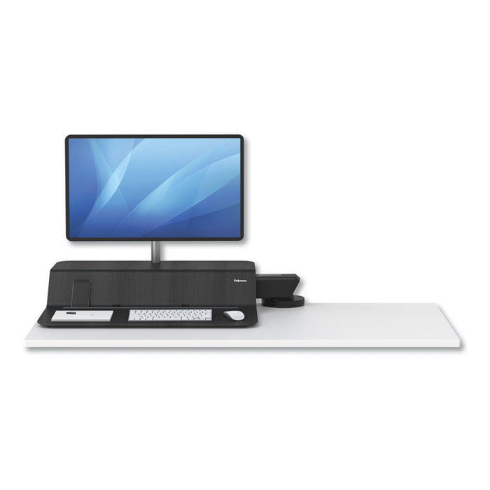 Lotus RT Sit-Stand Workstation, 48" x 30" x 42.2" to 49.2", Black