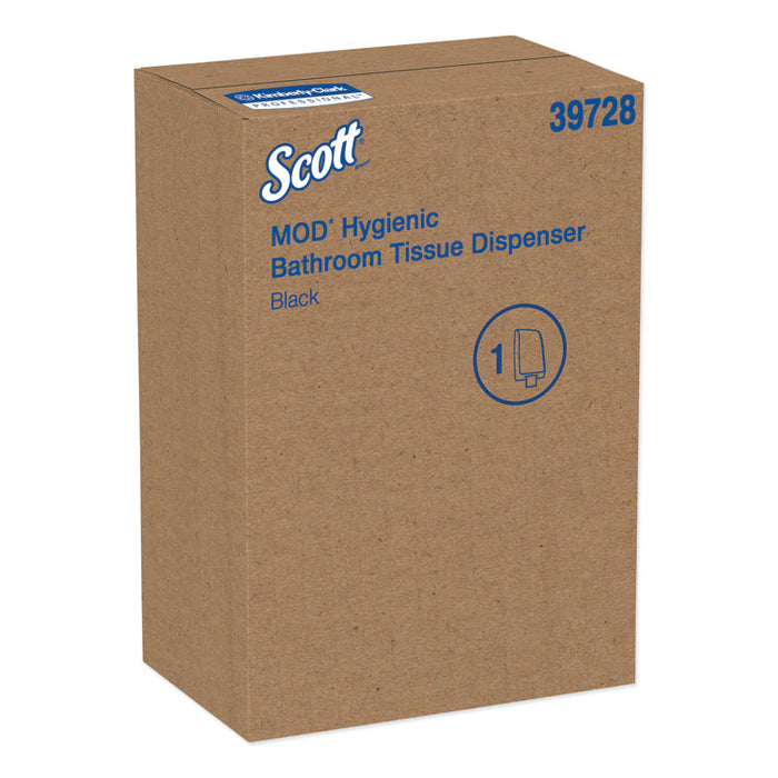 Hygienic Bathroom Tissue Dispenser, 7 x 5.73 x 13.34, Black