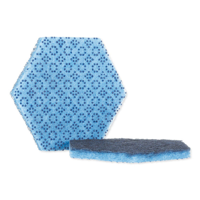 Low Scratch Scour Pad 2000HEX, 5.75 x 5, Blue, 15/Carton