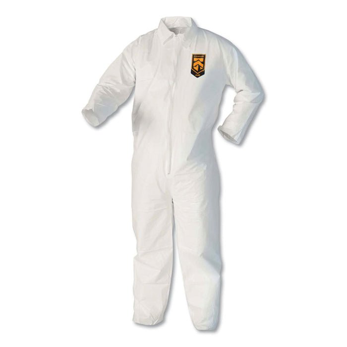 A40 Coveralls with Open Wrists and Ankles, Medium, White, 25/Carton