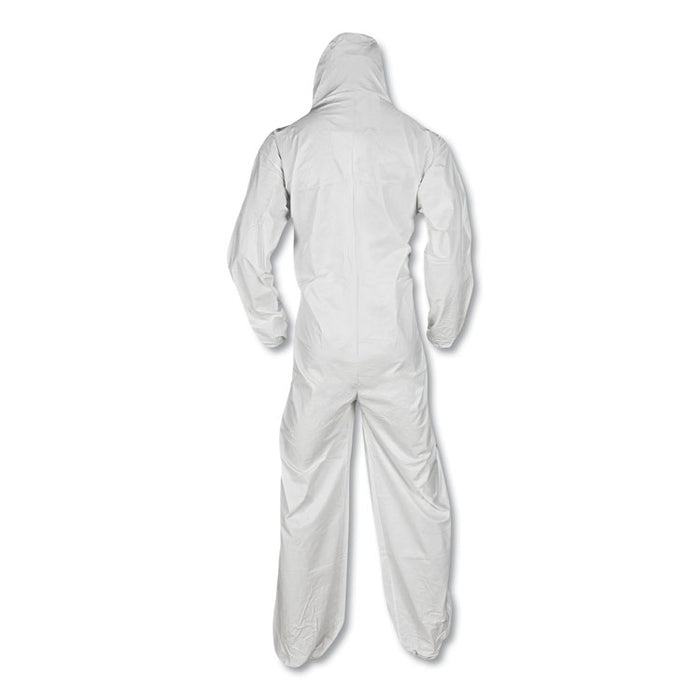 A40 Coveralls, Open Wrists and Ankles, 4X-Large, White, 25/Carton