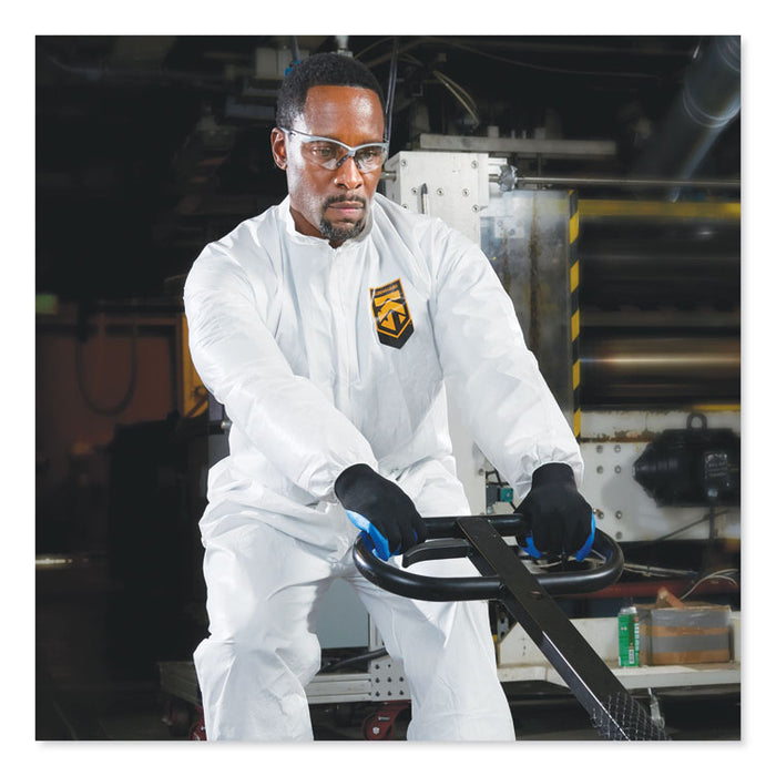 A40 Coveralls, Open Wrists and Ankles, 4X-Large, White, 25/Carton