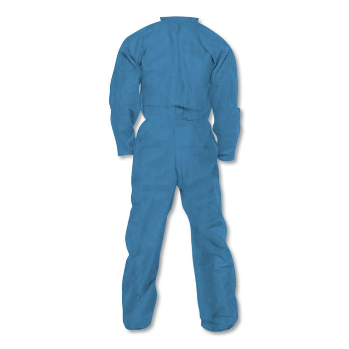 A20 Breathable Particle Protection Coveralls, Zip Front, Open Wrists and Ankles, Medium, Blue, 24/Carton