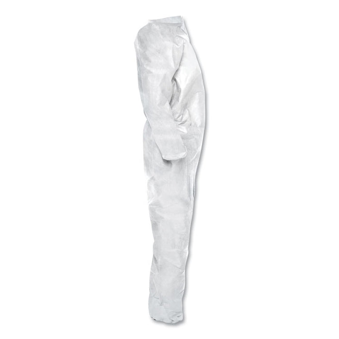 A20 Breathable Particle Protection Coveralls, Zip, Open Wrists/Ankles, Medium, White, 24/Carton
