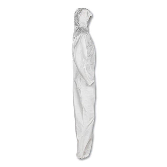 A20 Breathable Particle Protection Coveralls, Zip Closure, Hood, Elastic Back, Wrists and Ankles, 2X-Large, White