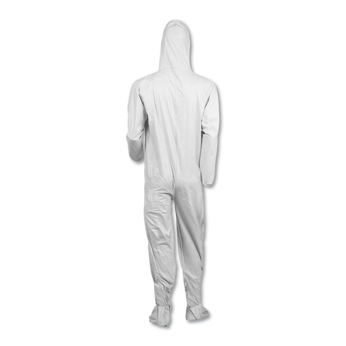 A40 Elastic-Cuff, Ankle, Hood and Boot Coveralls, 3X-Large, White, 25/Carton