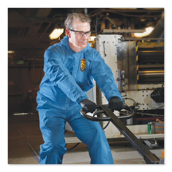 A20 Breathable Particle Protection Coveralls, Hood and Boots, 2X-Large, Blue, 24/Carton