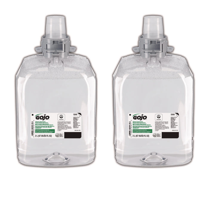 Green Certified Foam Hand Cleaner, Refill for GOJO FMX-20 Push-Style Dispenser, Unscented, 2,000 mL, 2/Carton
