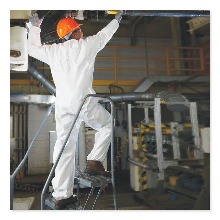 A20 Breathable Particle Protection Coveralls, Zip, Open Wrists/Ankles, 4X-Large, White, 20/Carton