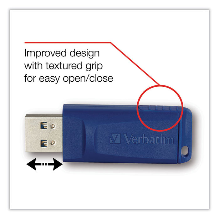 Classic USB 2.0 Flash Drive, 64 GB, Blue