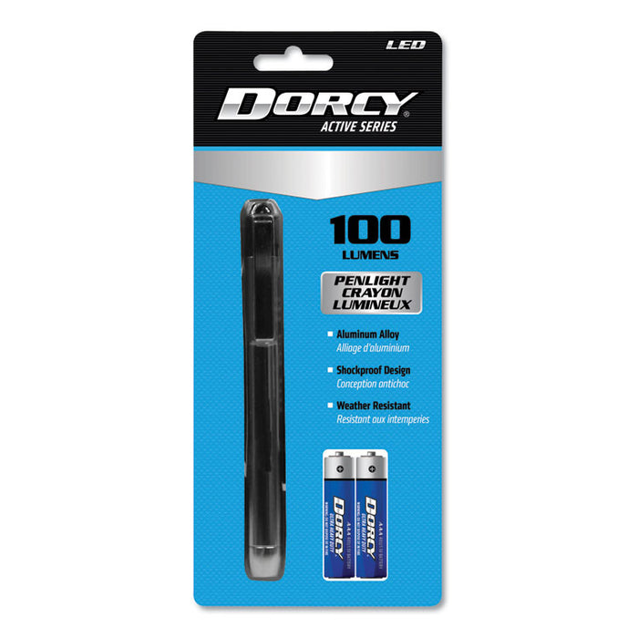 100 Lumen LED Penlight, 2 AAA Batteries (Included), Silver