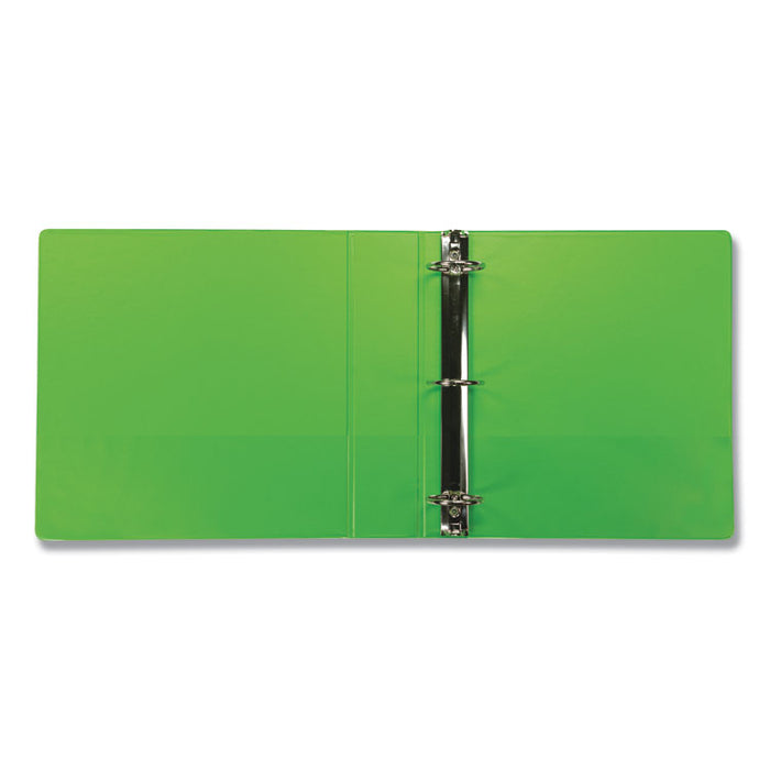 Earth's Choice Plant-Based Durable Fashion View Binder, 3 Rings, 2" Capacity, 11 x 8.5, Lime, 2/Pack