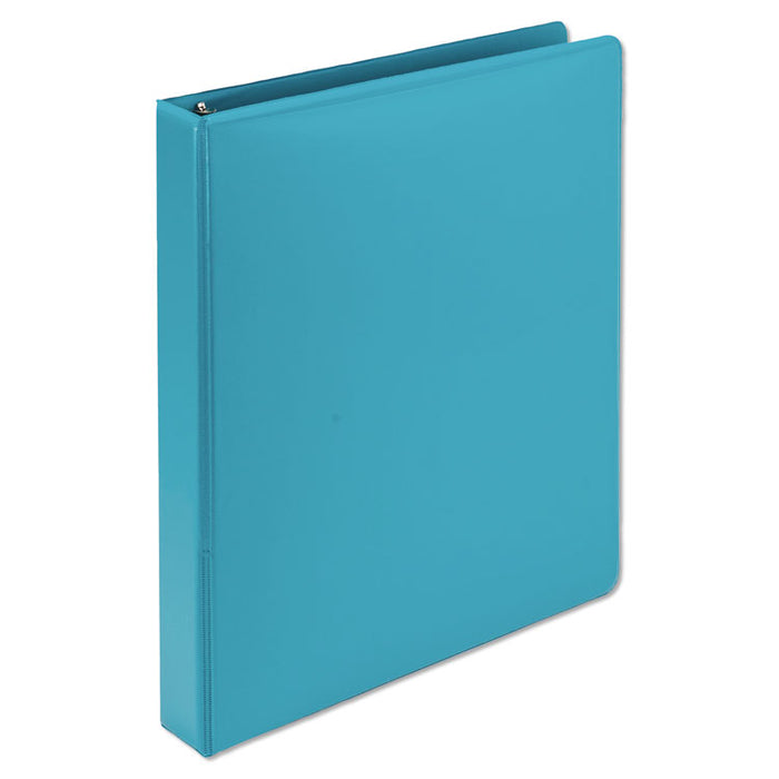 Earth's Choice Plant-Based Durable Fashion View Binder, 3 Rings, 1" Capacity, 11 x 8.5, Turquoise, 2/Pack