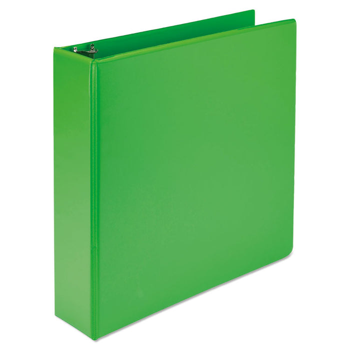 Earth's Choice Plant-Based Durable Fashion View Binder, 3 Rings, 2" Capacity, 11 x 8.5, Lime, 2/Pack