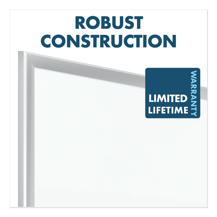 Classic Series Porcelain Magnetic Dry Erase Board, 96" x 48", White Surface, Satin Aluminum Frame