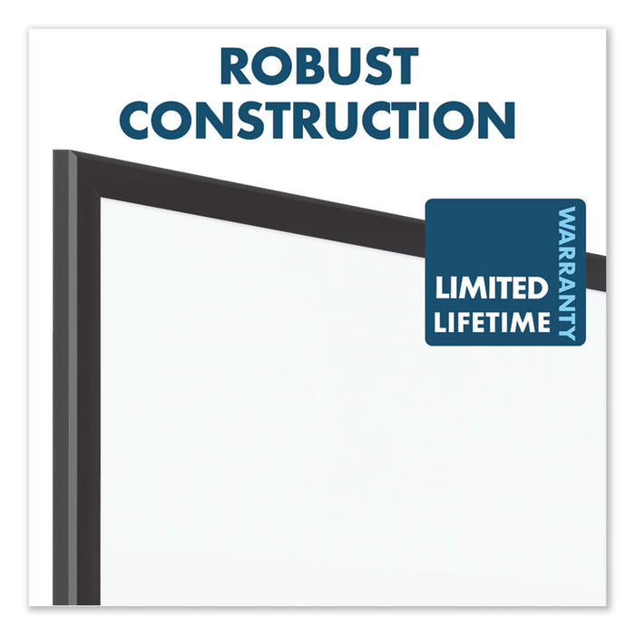 Classic Series Porcelain Magnetic Dry Erase Board, 60" x 36", White Surface, Black Aluminum Frame
