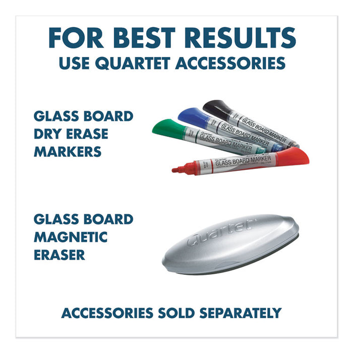 Infinity Magnetic Glass Dry Erase Cubicle Board, 30" x 18", White Surface