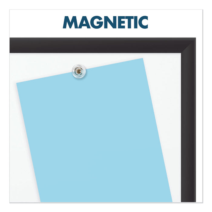 Classic Series Porcelain Magnetic Dry Erase Board, 72" x 48", White Surface, Black Aluminum Frame