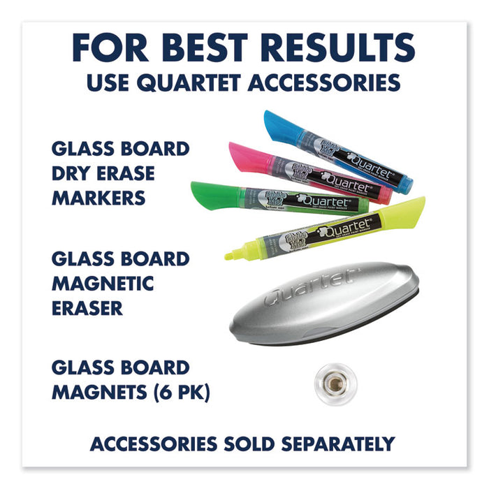 Infinity Magnetic Glass Marker Board, 72" x 48", Black Surface