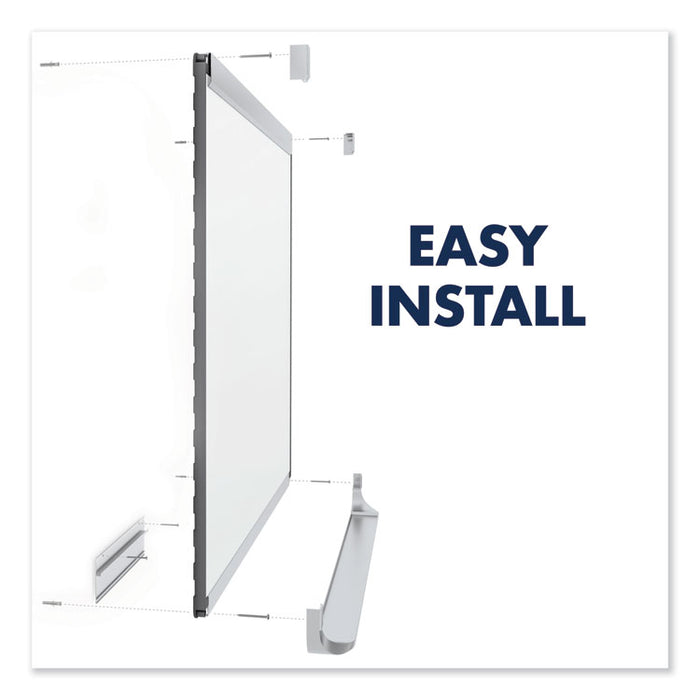 Prestige 2 DuraMax Magnetic Porcelain, 96" x 48", White Surface, Graphite Gray Fiberboard/Plastic Frame