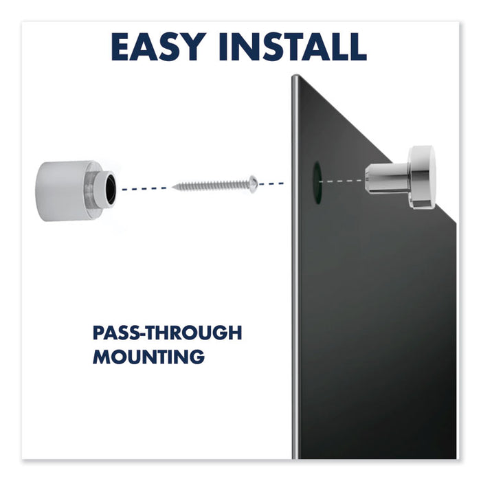 Infinity Magnetic Glass Marker Board, 72" x 48", Black Surface