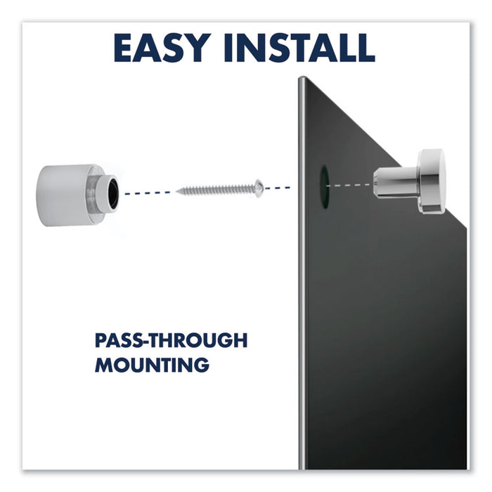 Infinity Magnetic Glass Marker Board, 96" x 48", Black Surface