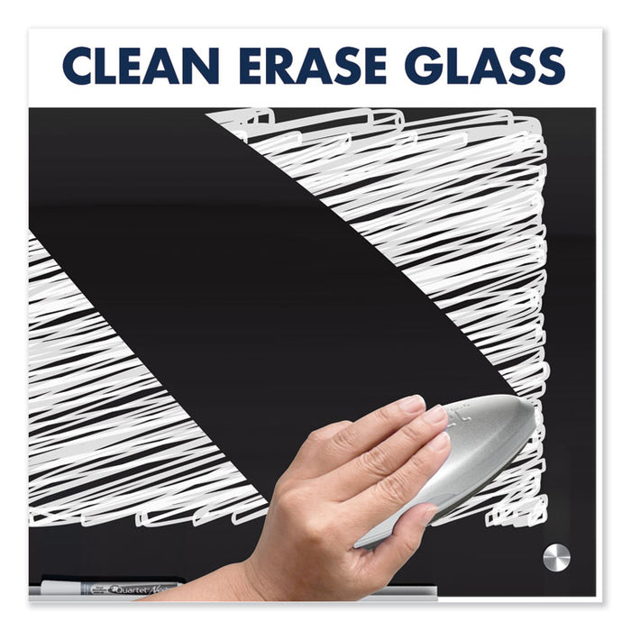Infinity Magnetic Glass Marker Board, 96" x 48", Black Surface