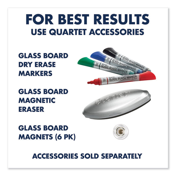 InvisaMount Magnetic Glass Marker Board, 85" x 48", White Surface