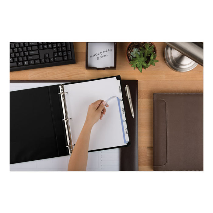 Print and Apply Index Maker Clear Label Dividers, 3-Tab, White Tabs, 11 x 8.5, White, 25 Sets