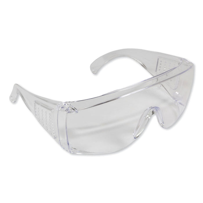 Unispec II Safety Glasses, Frameless OTG, Clear Single Lens, 50/Carton