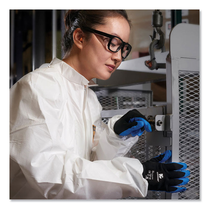 G40 Foam NITRILE Coated Gloves, EN388: 3121X, 9.06" Long, Medium (Size 8), Blue/Black, 12 Pairs