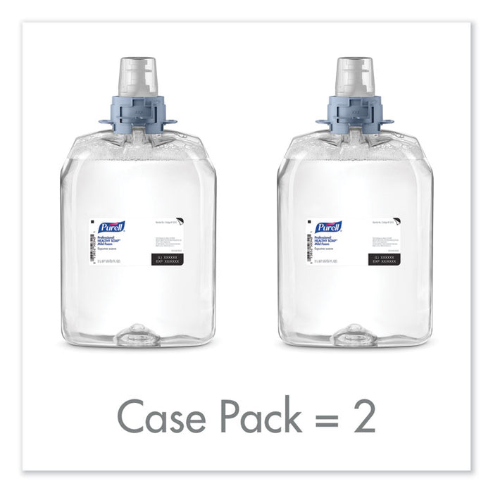 Professional HEALTHY SOAP Mild Foam, Refill for PURELL FMX-20 Manual Soap Dispenser, Fragrance-Free, 2,000 mL, 2/Carton
