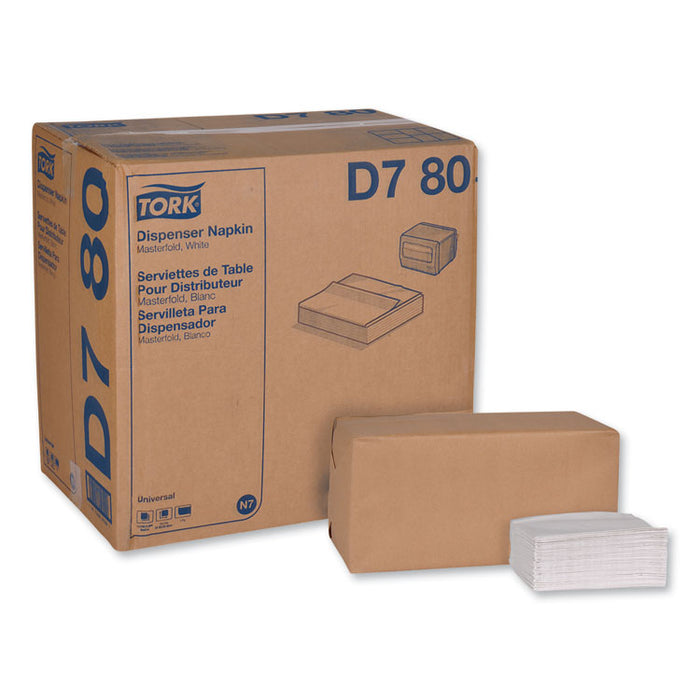 Universal Masterfold Dispenser Napkins, 1-Ply, 13 x 12, White, 6,000/Carton