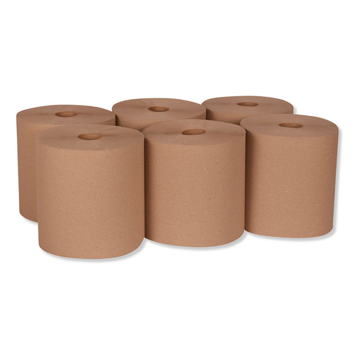 Universal Hand Towel Roll, 1-Ply, 7.88" x 800 ft, Natural, 6 Rolls/Carton