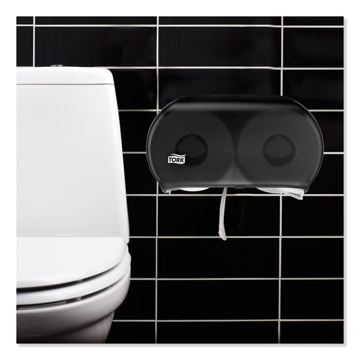Twin Jumbo Roll Bath Tissue Dispenser, 19.29 x 5.51 x 11.83, Smoke/Gray