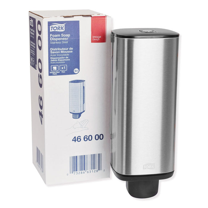 Foam Skincare Manual Dispenser, 1 L Bottle; 33 oz Bottle, 4.25 x 4.25 x 11.38, Stainless Steel