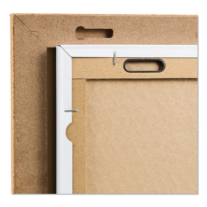 Frameless Tile Board Value Pack, (1) Tan Bulletin Board, (1) White Magnetic Dry Erase Board, 14" x 14"