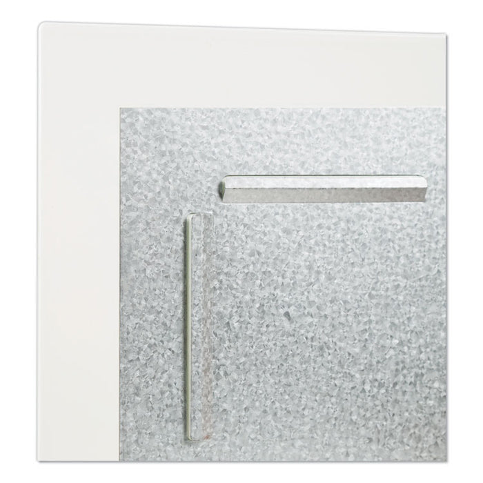 Floating Glass Ghost Grid Dry Erase Board, 48" x 36" (Actual Size: 47" x 35"), White Surface