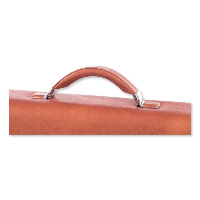 Milestone Briefcase, Fits Devices Up to 15.6", Leather, 5 x 5 x 12, Cognac