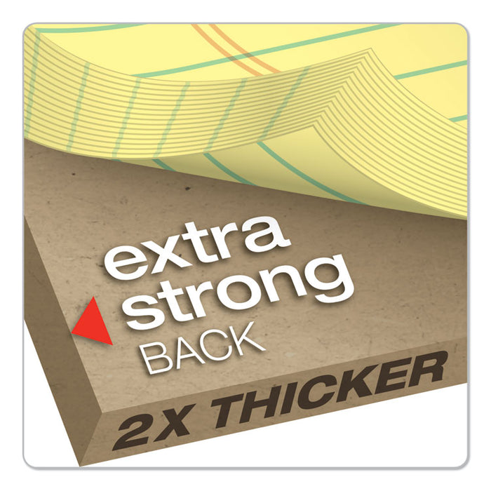 Docket Gold Ruled Perforated Pads, Wide/Legal Rule, (50) Canary Yellow 8.5 x 11 Sheets, 12/Pack