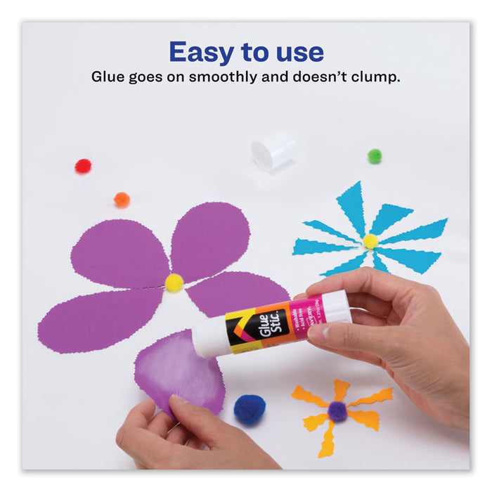 Permanent Glue Stic, 1.27 oz, Applies White, Dries Clear