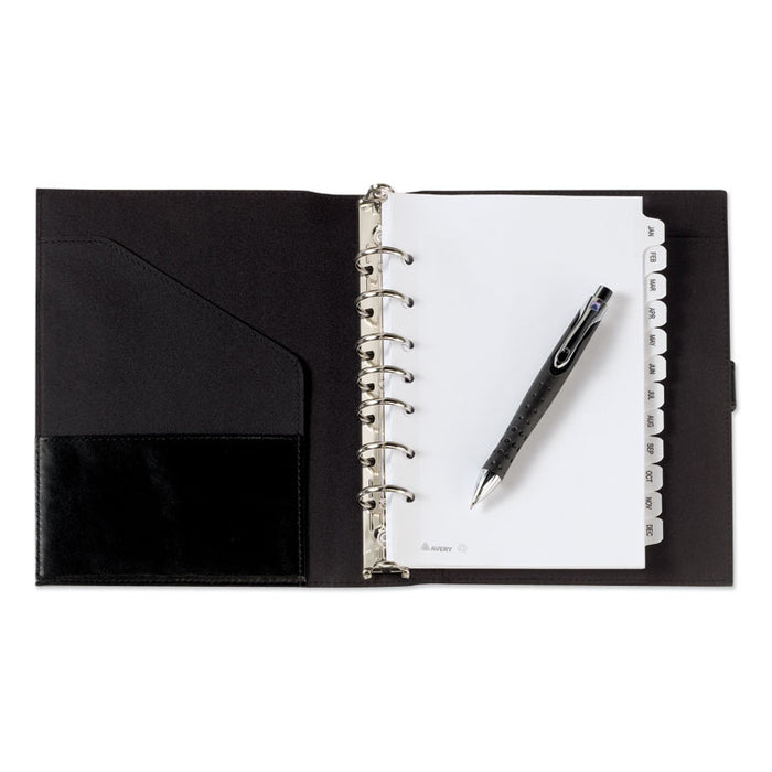 Preprinted Tab Dividers, 12-Tab, Jan. to Dec., 8.5 x 5.5, White, 1 Set