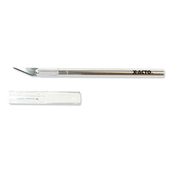No. 1 Z-Series Precision Utility Knife with Replaceable Steel Blade, Safety Cap, Silver