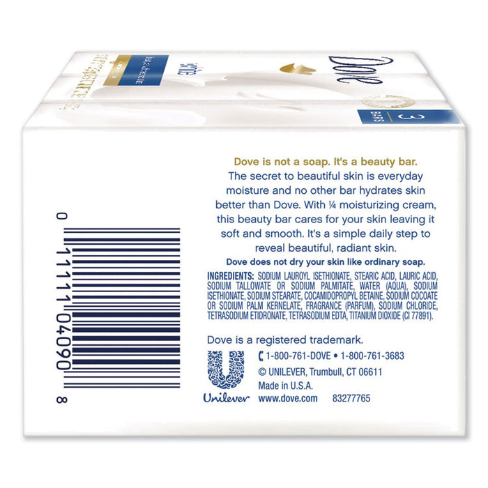 White Beauty Bar, Light Scent, 3.17 oz, 3/Pack