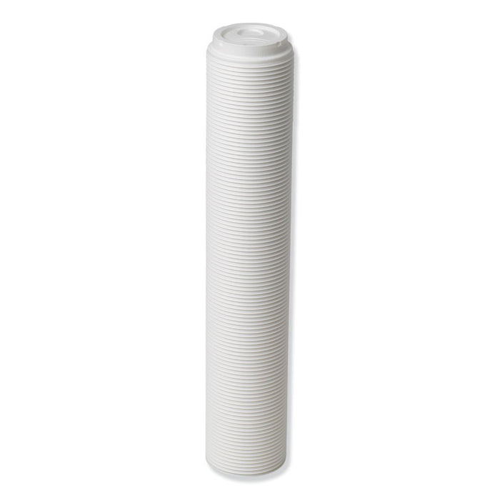 Dome Hot Drink Lids, WiseSize, Fits 8 oz Hot Cups, Plastic, White, 100/Sleeve, 10 Sleeves/Carton