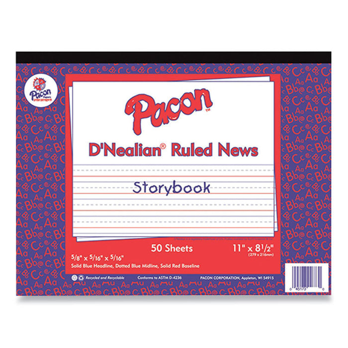 Multi-Program Picture Story Paper, 30 lb Bond Weight, 1/2" Long Rule, One-Sided, 8.5 x 11, 500 Sheets/Ream
