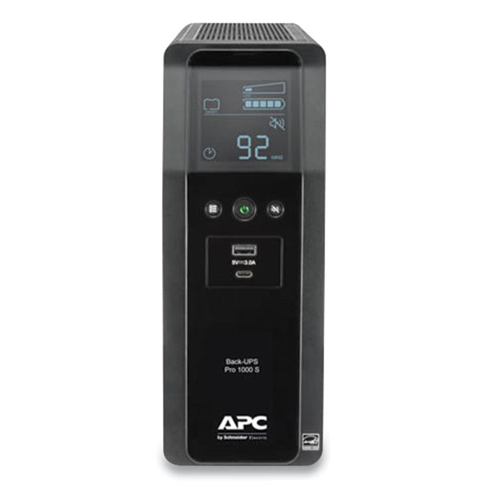 BR1000MS Back-UPS PRO BR Series SineWave Battery Backup System, 10 Outlets, 1,000 VA, 1,080 J